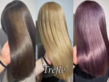 トレフ(Trefle)の写真/【府中/ダブルカラー/ブリーチ/髪質改善】酸性縮毛矯正など、髪質改善MENU多数!!内側から綺麗な髪へ♪
