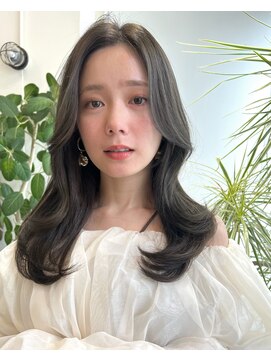 コート 表参道(Cote) 美髪レイヤーカットオリーブグレージュグレージュカラー顔まわり