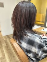 ヘアポケット スタイル店(HAIR POCKET) ピンクブラウン☆ミディアムウルフ