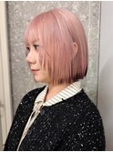 ヘーゼルベージュ暗めミルクティーベージュレイヤーボブレイヤー