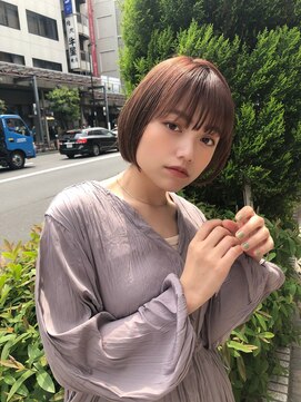 ビューイースト 亀戸 錦糸町(VIEW EAST) 大人可愛いピンクベージュ◇切りっぱなしボブ