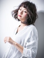 カバーヘア ブリス 北浦和(COVER HAIR bliss)&nbsp;大人かっこいい黒髪くせ毛風ふわふわボブv北浦和20代30代40代