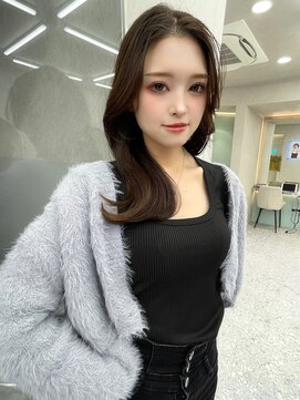 ロンド マーレ 天神大名店(Lond mare) 大人韓国風ヘア　韓国風レイヤースタイル　大人モテ透明感カラー