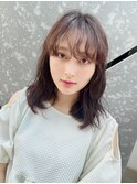 ブルベダークアッシュミストバングエアリーカールうるツヤ/飯出