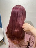ブリーチ2回～高発色カラーチェリーピンクレッドカラー東池袋
