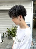 波巻き/センターパート/メンズパーマ/パーマ