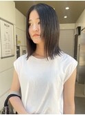 ストレートパーマ/縮毛矯正/地毛風ストレート/ミディアム/ボブ