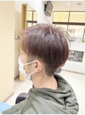 メンズサイドパートツーブロックマッシュショート