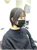 ●META式縮毛矯正ストレートの後に韓国系ウルフスタイルにカット