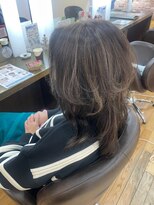 ヴァンカウンシル 清須店(VANCOUNCIL)&nbsp;レイヤーカット×ウルフ×外国人風ハイライト