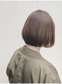 黒髪ボブルフネビージュ小顔ワンレンスペインカール