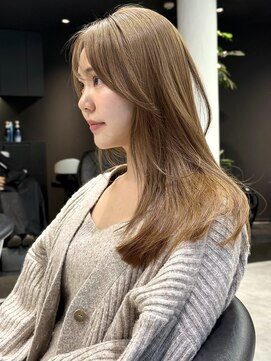 シティ(CITY) ダブルカラー レイヤーカット 顔まわりカット 韓国ヘア