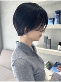 ＊20代30代前髪なしショートハンサムショートレイヤー耳掛け