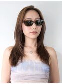 レイヤーブリーチ無しアッシュブラウン透明感カラーウルフ