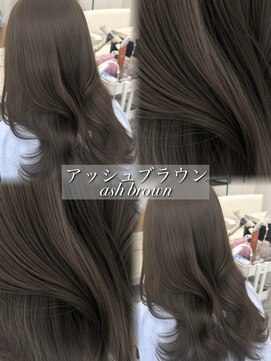 アマトウキョウ アユンチェ(AMA TOKYO×AYUNCHE) 韓国ヘア　透明感カラー　2wayバング  レイヤーカット   顔周り