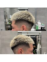 マークバーバーカンパニー 藤沢(MARK BARBER COMPANY.) 金髪短髪クロップスタイル