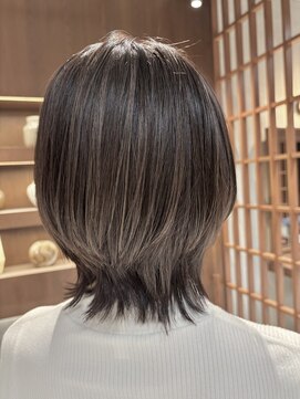 オーガニックトリコ 所沢(organic+tricot) 30代40代◎春カラー◎大人細めグレージュハイライト×ウルフ