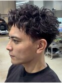 天神メンズパーマルーズショートアクティブショートツイスパ緩め