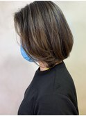 ナチュラルバレイヤージュ×モノトーングレージュ　K