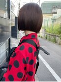 ナチュラルボブ切りっぱなしボブミニボブ前髪あり20代30代韓国