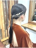 【ヘアセット】タイトポニーテールアレンジ♪