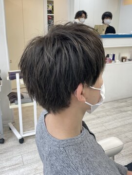 アルターシェリー(aL-ter che'rie) 『メンズツーブロックマッシュ×オリーブカラー』新籾