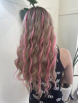 ウエスト オーランド(WEST O LAND)&nbsp;summerベージュ×ピンクメッシュ