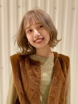 ジオ 国分寺(the O's)&nbsp;黒髪/前髪パーマ/グレーベージュ/レイヤーロング/ダブルカラー