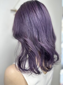 ジウ 上通り(JIU) 20代30代小顔ゆるふわミディパープル