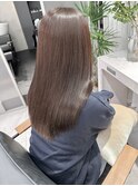 ブリーチなし/ツヤ髪ブラウン