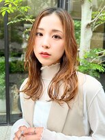 ジアン バイ ミルボン 西宮ガーデンズプラス(GIEN by milbon)&nbsp;濡れ髪風スタイル/艶髪カラー/ライトブラウン