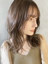 【PARK】ミディアムレイヤー×ラベンダーベージュ