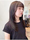 ロングヘア*ハイレイヤーカット*フェイスレイヤー*前髪カット