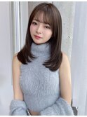 レイヤーカット/韓国ヘア/ブラウンヘア