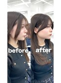 前髪顔まわり韓国ヘアレイヤーカットサイドバンク2wayバンク韓国