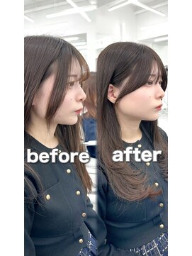 アマトウキョウ アユンチェ(AMA TOKYO×AYUNCHE) 前髪顔まわり韓国ヘアレイヤーカットサイドバンク2wayバンク韓国