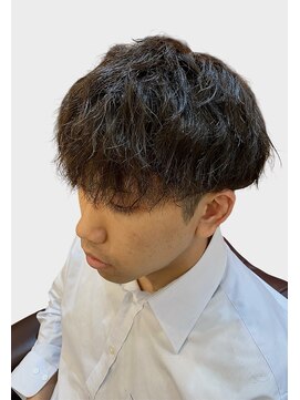 銀座マツナガ 浅草店 ツーブロゆるふわスパイラル×波巻きパーマ