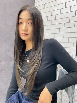 ラルガ 黒崎(Raruga) ハイライトカラーミルクティーベージュレイヤーカット