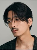 センターパートニュアンスパーマフェザーパーマコンマヘアウルフ