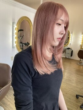 シャンプーボーイ 佐賀(SHAMPOO BOY) ピンクベージュカラー【ブリーチ/ハイトーン/ピンクベージュ】