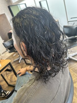 ステレオ ヘアデザイン 安城店(STEREO HAIR DESIGN) …メンズ、ロングパーマ(7月)…