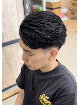 メンズギフト(men's GIFT) メンズ毛流れセンターパートショートフェザーツーブロック