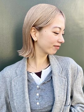 グリーンミドル(GREEN middle) 外ハネボブ/結べるボブ/ハイトーンボブ/ホワイトピンクベージュ