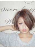 大人カジュアルショートボブ☆ふわくしゅ前下がり甘辛MIXボブ