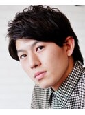 メンズ/韓流風ヘア/アシメ/ショートレイヤー/ソフトツーブロック
