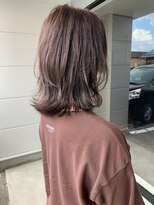 ナンバー(number+)&nbsp;20代30代大人可愛いダブルカラーアッシュグレージュミディ