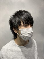 クレオ 片江店(CREO) マッシュウルフ黒髪暗髪前髪長めスタイルノーセット◎