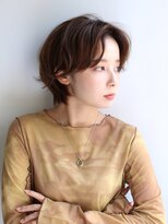 テラスコード(TERRACE CODE) かきあげバング×キャラメルベージュ　くせ風カール