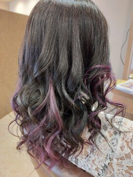 ヘアサロンアンドヘアメイクディー(hair salon hair make D) 仙台D イヤリングカラー×ロングレイヤー×ヨシンモリstyle