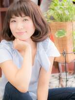 カバーヘア イヴ 戸頭店(COVER HAIR EVE)&nbsp;重めフォルムローライトくせ毛風前下がりボブc5戸頭20代30代40代